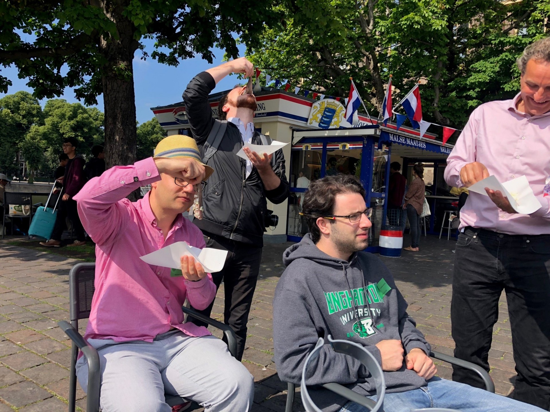 Eating herring in the Hague Eating herring in the Hague