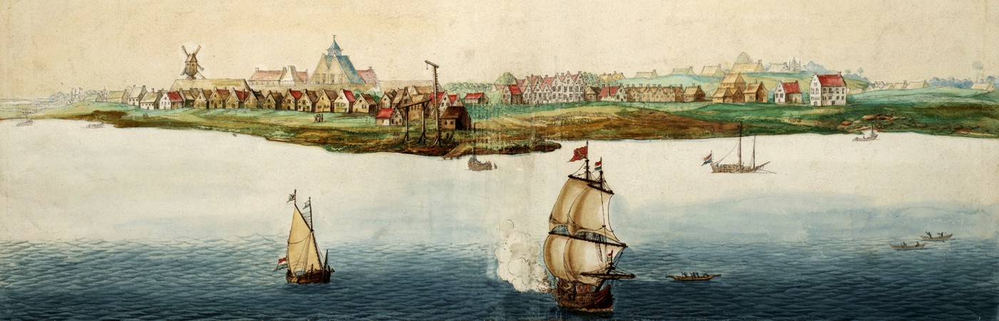 Johannes Vingboons' painting Gezicht op Nieuw Amsterdam