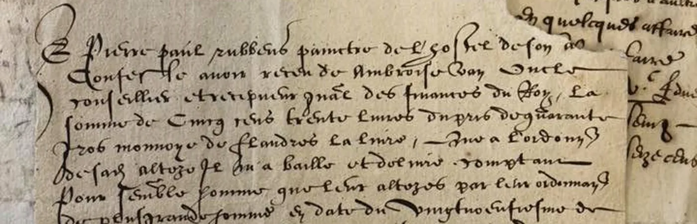 Photo of an old manuscript